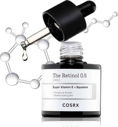 COSRX Óleo De Retinol 0,5, Sérum Antienvelhecimento Com Tratamento De Retinoide 0,5% Para Rosto, Redução De Rugas, Linhas Finas E Sinais De Envelhecimento, Cuidados Suaves Para A Pele Para O Dia E N