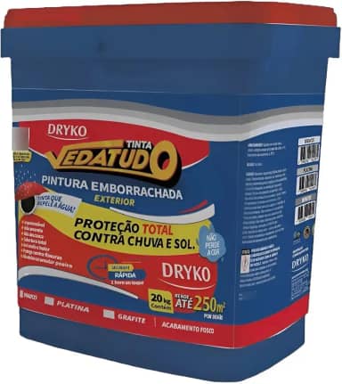 Tinta emborrachada vedatudo Branco 4kg