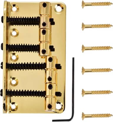Ponte de baixo para guitarra, conjunto de ponte de baixo de 4 cordas, ponte de baixo estilo vintage de 4 cordas para baixo elétrico de 4 cordas 3, precisão de ponte de baixo