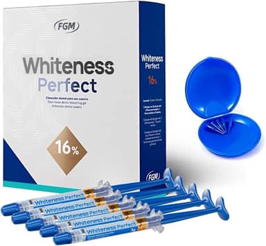 Kit Clareador Dental Uso Caseiro Whiteness Perfect 16% Fgm