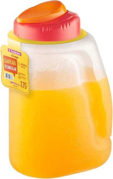 Sanremo - Garrafa Plástica Redonda de 1,75 Litros, Linha Gole Gut