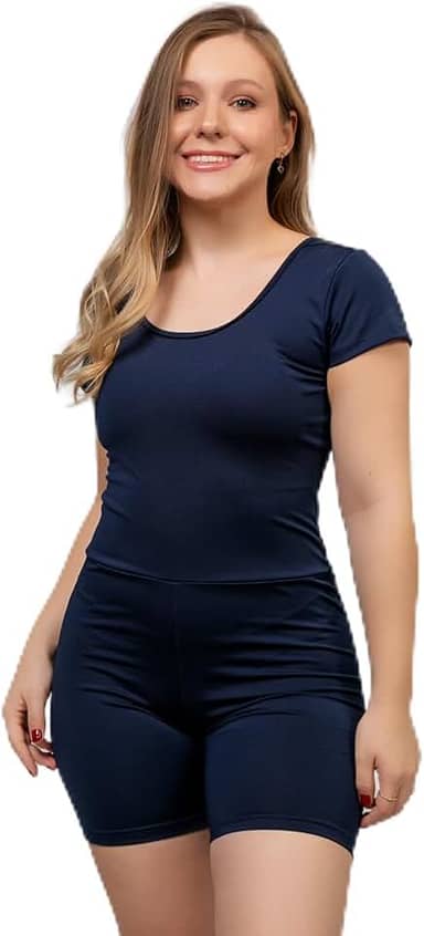 Maiô De Perninha Com Bojo Uv50+ Macaquinho De Hidro Natação