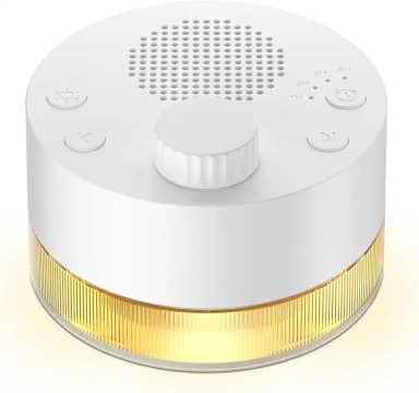 Máquina de Som Branco com 24 Sons Relaxantes, Timer de 1-8 Horas, Luz Noturna LED, Ideal para Sono de Bebês e Adultos, Sons da Natureza e Ruído Branco
