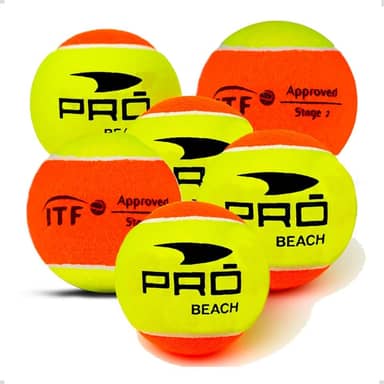 Bola de Beach Tennis Profissional Pack com 6 Bolas Oficial Approved Original Bolinha Beach Tênis