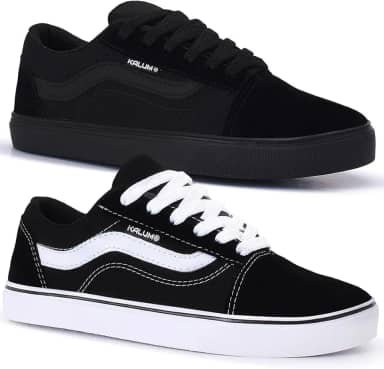 Kit 2 Pares Tenis Feminino Casual Kalum Old School Tradicional Unissex Sola Reta