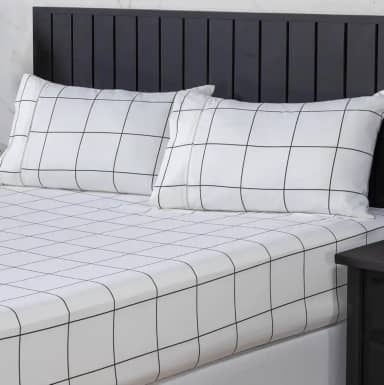 Jogo de Cama Queen Percal 400 Fios Ponto Palito 03 Peças, Antiácaro, Anti-pilling com Toque Macio - Chess