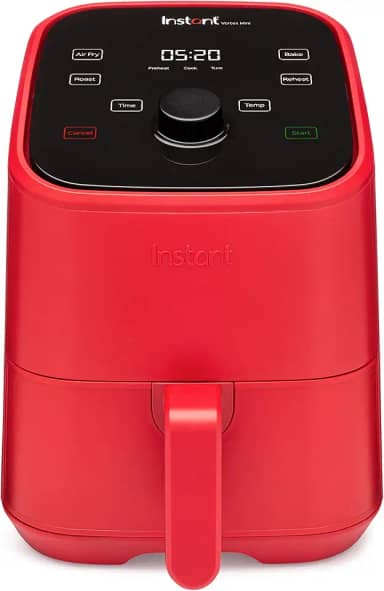 Frite de ar Vortex Instantâneo 4 em 1, Assado, Torrado, Salgado, Desidratado, Reaquecimento, 2 Quartos, Vermelho
