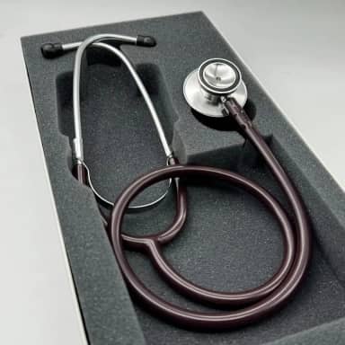 Estetoscópio P.A Med Duplo Adulto e Infantil Enfermagem Estudante Excelente Ausculta (Vinho)