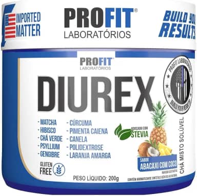 Profit Diurex Suplemento Diurético E Termogênico 200G - Sabor:Abacaxi Com Coco Cor: Multi-Colored Tamanho Único