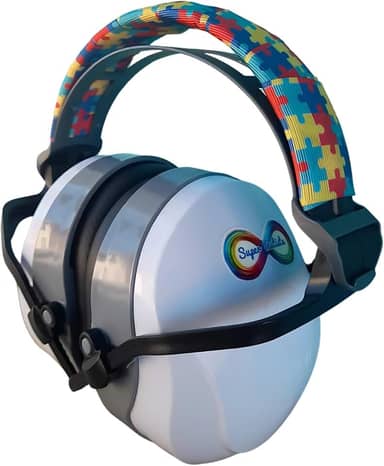 Abafador de Ruido 26 DB Branco para Autistas crianças e adolescentes