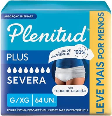 Plenitud Roupa Íntima Plus para Incontinência G/XG - 64 un