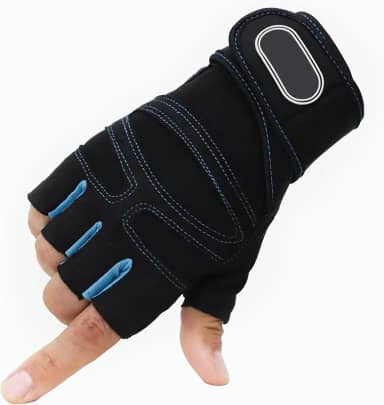 Par de Luvas Masculina Feminina Unissex Crossfit Academia Musculação com Munhequeira Meio dedo Fitness Treino Esporte Atividades Fisicas Exercicios 8 cores e 3 tamanhos