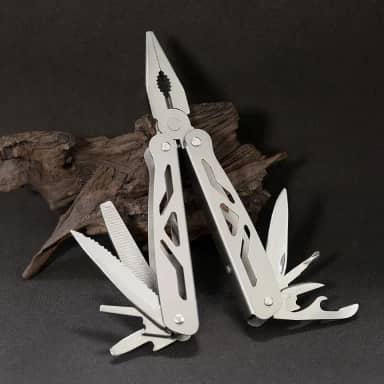 Multiferramenta 11 em 1 com canivete de bolso, alicate de ponta agulha, presentes para homens, equipamentos de acampamento, caminhadas, reparo simples