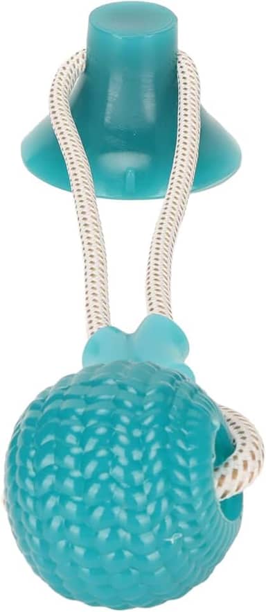 Zerodis Brinquedo de Puxar para Cães, Ventosa de Sucção, Textura Macia, Verde, Bolinha