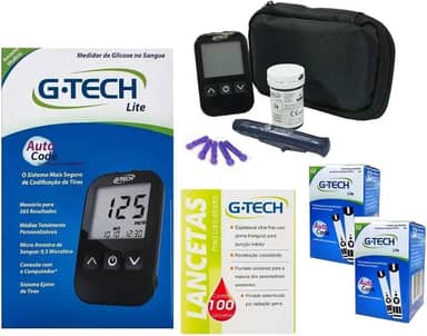 Kit Glicosimetro Medidor De Glicose Glicemia Free Lite Com 110 Tiras E 110 Lancetas