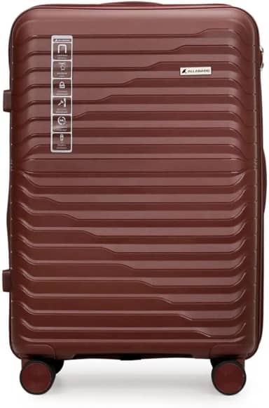 Mala Grande 32kg Viagem em Polipropileno Anti Impacto Zíper Anti Furto Rodas 360º - Portland - Allabard