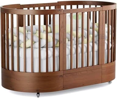 Berço Redondo 3 em 1 Divicar Wave: Evolutivo do Berço à Minicama, Design e Segurança para o Quarto do Bebê (MEL)