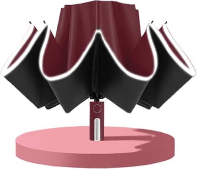 Guarda-chuva totalmente automático Guarda-chuva invertido Proteção solar e contra a chuva em vinil reforçado com 10 suportes