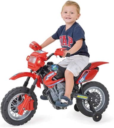 Moto Elétrico Infant Motocross Xplast Preto/Vermelho