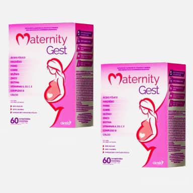Maternity Gest Vitamina para Grávidas Gestantes E Pré-Natal completa kit 2 Caixas 60cp cada Zero Açucar