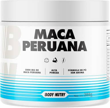 Maca Peruana em Pó Pote 5000mg Por Porção 100% Pura Premium Pure Importada Para Homens e Mulheres Rende 60 Porções | Energia Resistência Original - Body Nutry