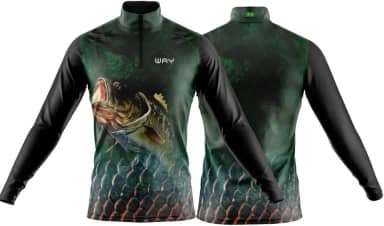 Camiseta de Pesca Masculina Proteção UV 50 Solar Camisa De pescaria