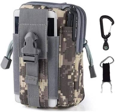 Bolsa utilitária para cinto com suporte de coldre para celular para pistolas compactas subcompactas de 9 mm 380 subcompactas e subcompactas (ACU)
