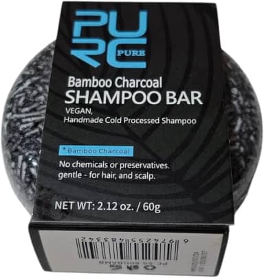 Shampoo de Bambu e Carvão Vegetal PURE, Escurece Cabelo e Barba, Promove Crescimento Saudável, Para Cabelos Secos e Danificados, Embalagem com 1 Unidade escurecedor temporário escurecer branco