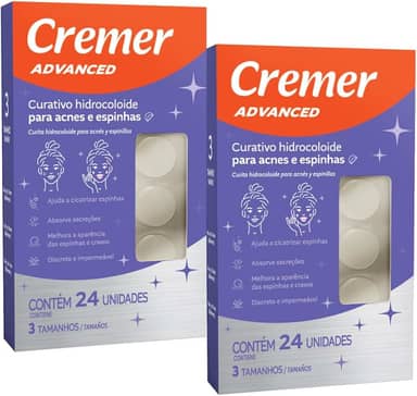Curativo Hidrocoloide Cremer Para Acnes E Espinhas - 2 Caixas