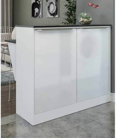 Bancada Balcão com Prateleira/divisor de ambientes Multimóveis 5484 Branca