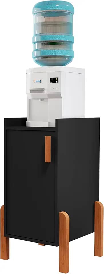 Armário Balcão Suporte para Bebedouro e Galão de Água Garrafão (preto)