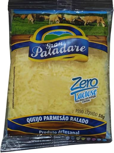 Gran Paladare Queijo Parmesão Ralado Zero Lactose, Produto Artesanal, 50g