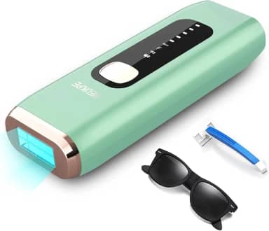 Dispositivo de Depilação a Laser IPL para Mulheres e Homens em Casa, 999.900 Flashes Permanentes para Tratamento Facial, Pernas, Braços, Linha de Biquíni, Corpo Inteiro (green)