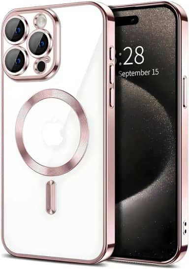 Capa Capinha Magnética Anti Impacto Luxo Case Slim Proteção Total Lente Câmera Premium Para iPhone (Rose, iPhone 11 Pro Max)