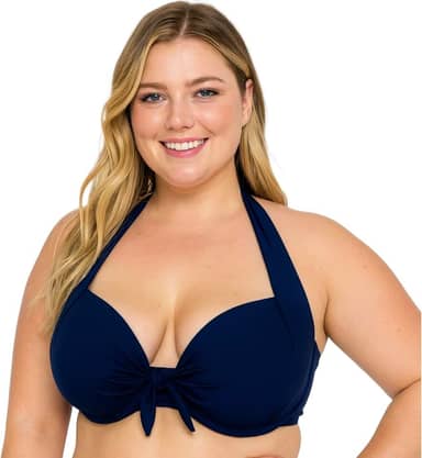 Top Biquíni Plus Size Sustentação Bojo Moda Praia Decote