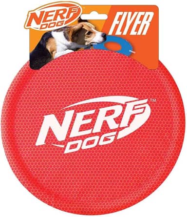 Disco de brinquedo para cães Nerf Dog, resistente à água, para cães de tamanho médio/grande, vermelho