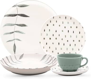 Oxford Aparelho De Jantar 30 Peças Flat Samambaia