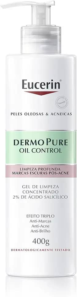EUCERIN Gel de Limpeza Facial AntiAcne DermoPure Concentrado 400ml, Peles Oleosas e Acneicas