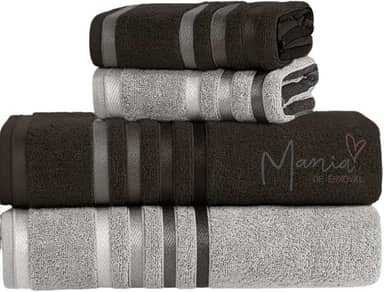 Jogo De Toalhas Banhão Karsten Lumina 4 Peças (Grafite)