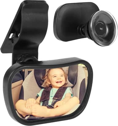 Espelho retrovisor de carro de bebê com ventosa e clipe ajustável, espelhos retrovisores interiores de carro para banco traseiro de segurança para assento de carro para bebês virados para