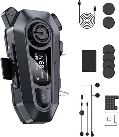 Fone de ouvido sem fio Bluetooth 5.4 à prova d'água para capacete de motocicleta acessório FM