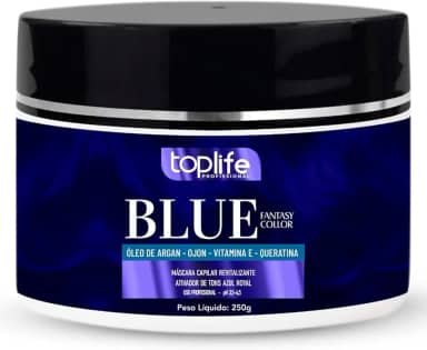 Máscara Matizadora Tonalizante Azul Royal Toplife Profissional 250g