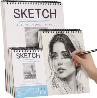 Caderno Sketchbook Desenho Artístico Profissional Esboço A4 160g 24 Folhas Ilustração (A4)