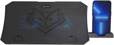 Base para Notebook C3Tech NBC-40BK 15,6" Preto Refrigerada com 2 Cooler Fans com Led Azul, 5 niveis de ajuste de altura, USB Adicional, compativel com notebooks até 15,6", suporte para celular