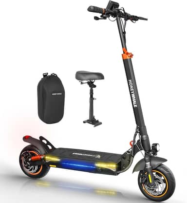 HONEYWHALE T4A Patinete Eletrico Adulto, 750W Scooter Eletrica com 10" Pneus, Velocidade Máxima de 45 KM/H, 30-35 KM de Autonomia, Patinete Juvenil Dobrável com Controle de Cruzeiro (48V 10AH)