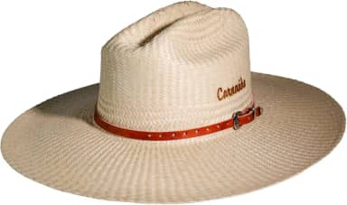 Chapéu de Palha Engomada Dupla Country Folha de Carnaúba Aba Reta Modelo Premium Cantor Sertanejo Kouk Authentic