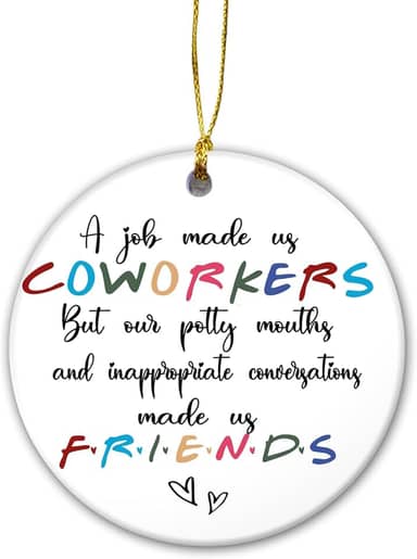 Enfeite de Natal para colegas de trabalho | A Job Made Us Coworkers - Ornamento engraçado para colegas de trabalho, presente surpresa engraçado para colegas, presente para amigos de trabalho,