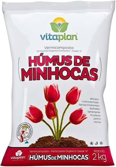 Fertilizante Adubo Organico Humus De Minhoca Vermicomposto Para Todas as Plantas 2kg