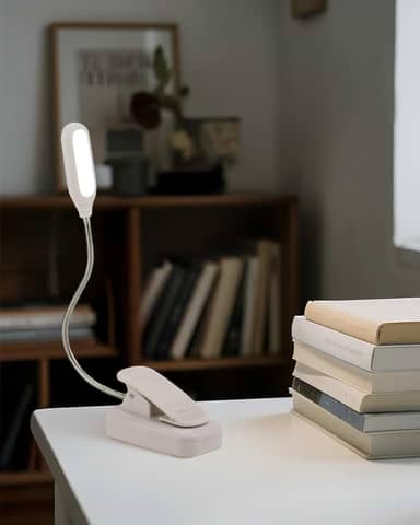 Luz de LED para leitura na cama, luz de leitura flexível com clipe para trabalhar e estudar branca LCC2385-02