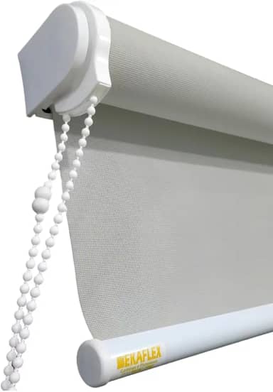 Bekaflex, Cortina Persiana Rolon Tela Solar branco bege preto cinza para portas e janelas de quarto sala cozinha escritório varanda decoração elegante para casa - Bekaflex (Cinza, 1,30 L X 1,30 A)